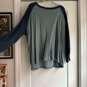 Lucy & Yak Avi Two-Tone Long Sleeve Women's Top